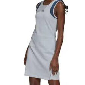 Adidas x Zoe Saldana Collection Tank Dress Halo Blue Crew Navy Size Small